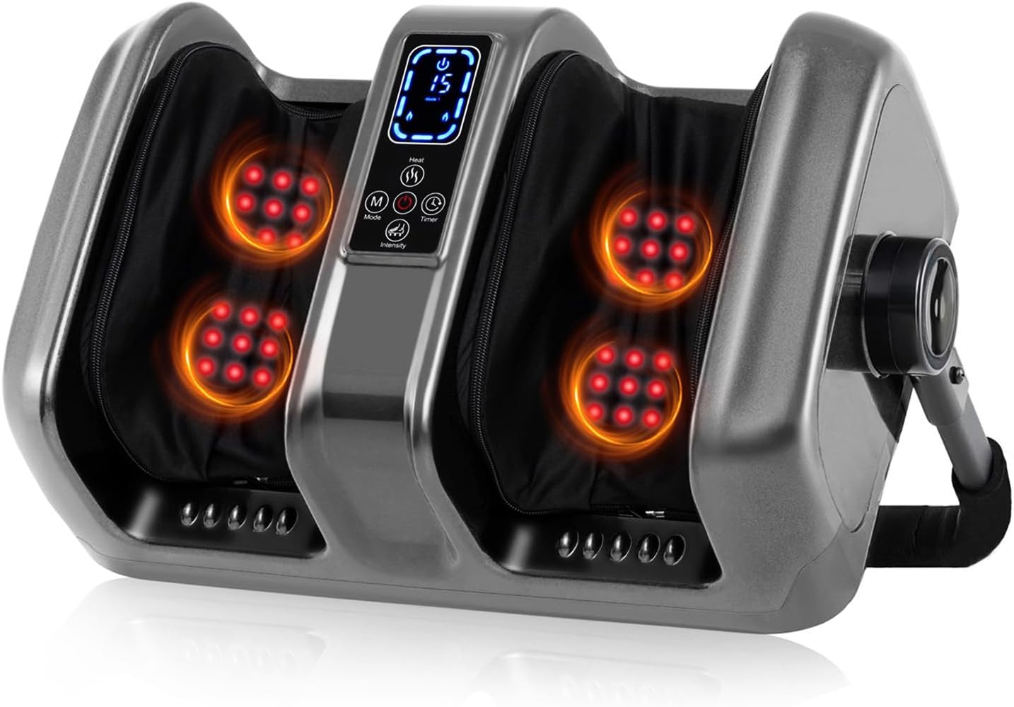 Deep Kneading Foot Massager with Heat - Electric Feet Relaxation Machine | Remote Control, Home & Office Use