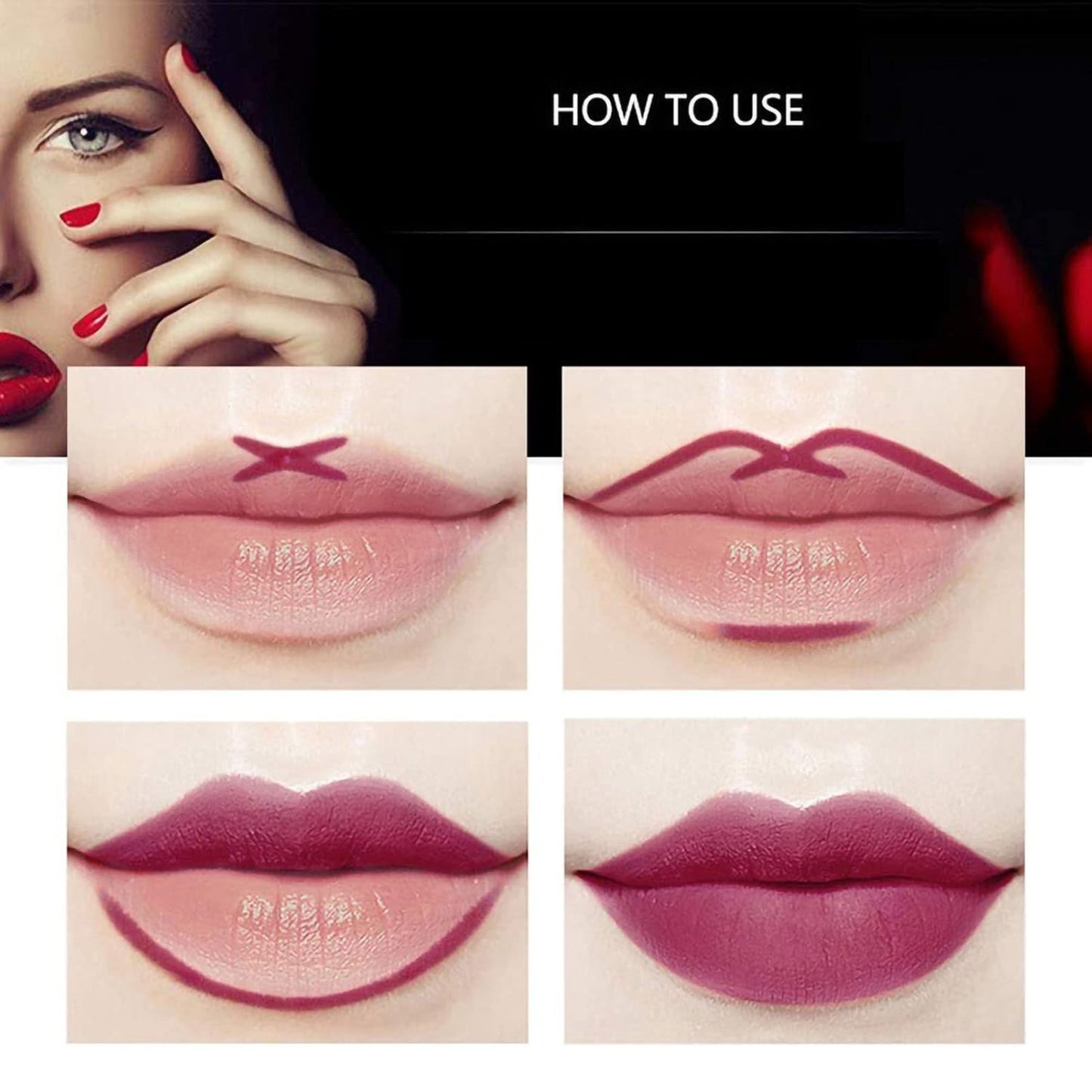 12 Colors Lip Liner Set - Matte Finish, Long-Lasting High Pigment Lip Pencils for Daily Makeup