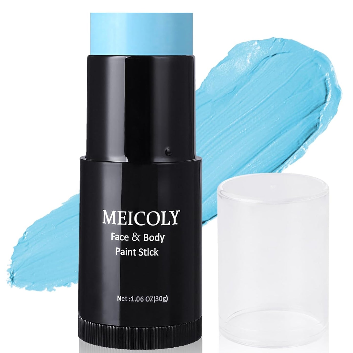 Clown White Face Body Paint Stick - 1.06 Oz Foundation Cream for Halloween, Joker, Zombie & Special Effects Makeup | White & Black