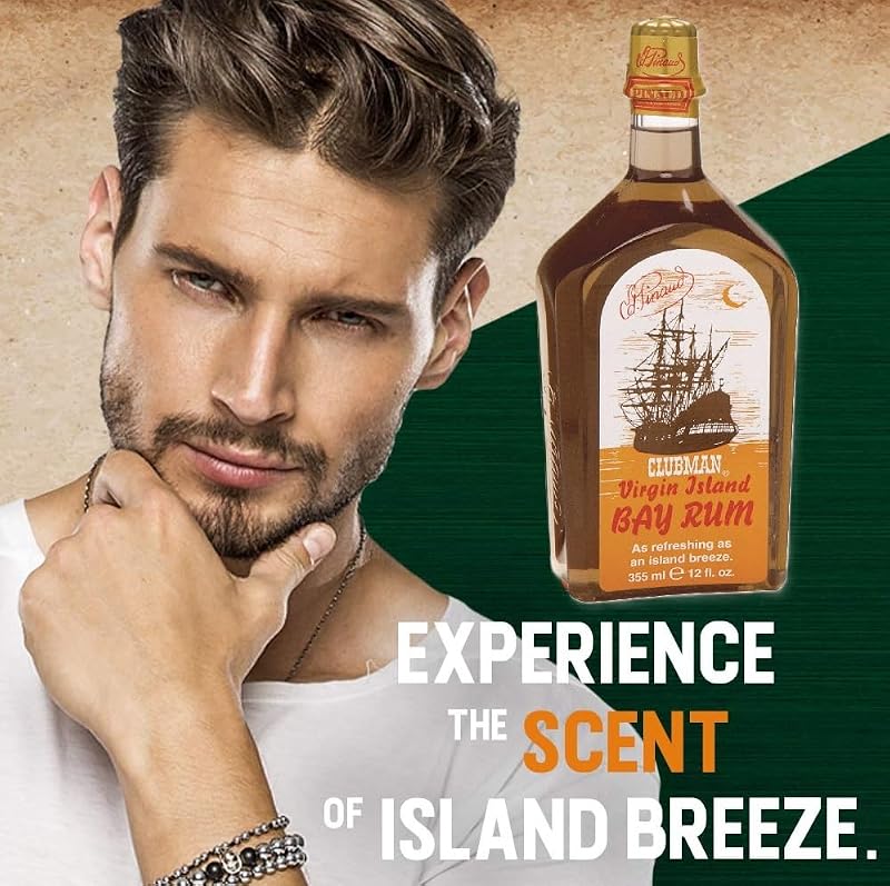 Clubman Pinaud Virgin Island Bay Rum After Shave Cologne, 12 fl oz