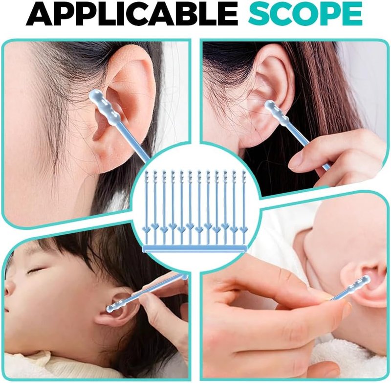 Reusable Sticky Ear Cleaning Sticks - Soft Gentle Adhesive Ear Wax Removal Tools | 24 Pack