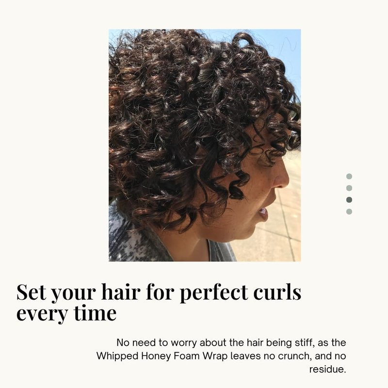 Whipped Honey Foam Wrap – Lightweight Setting Mousse for Silk Press & Styles | Anti-Frizz, Fast-Drying Hold for All Hair Types