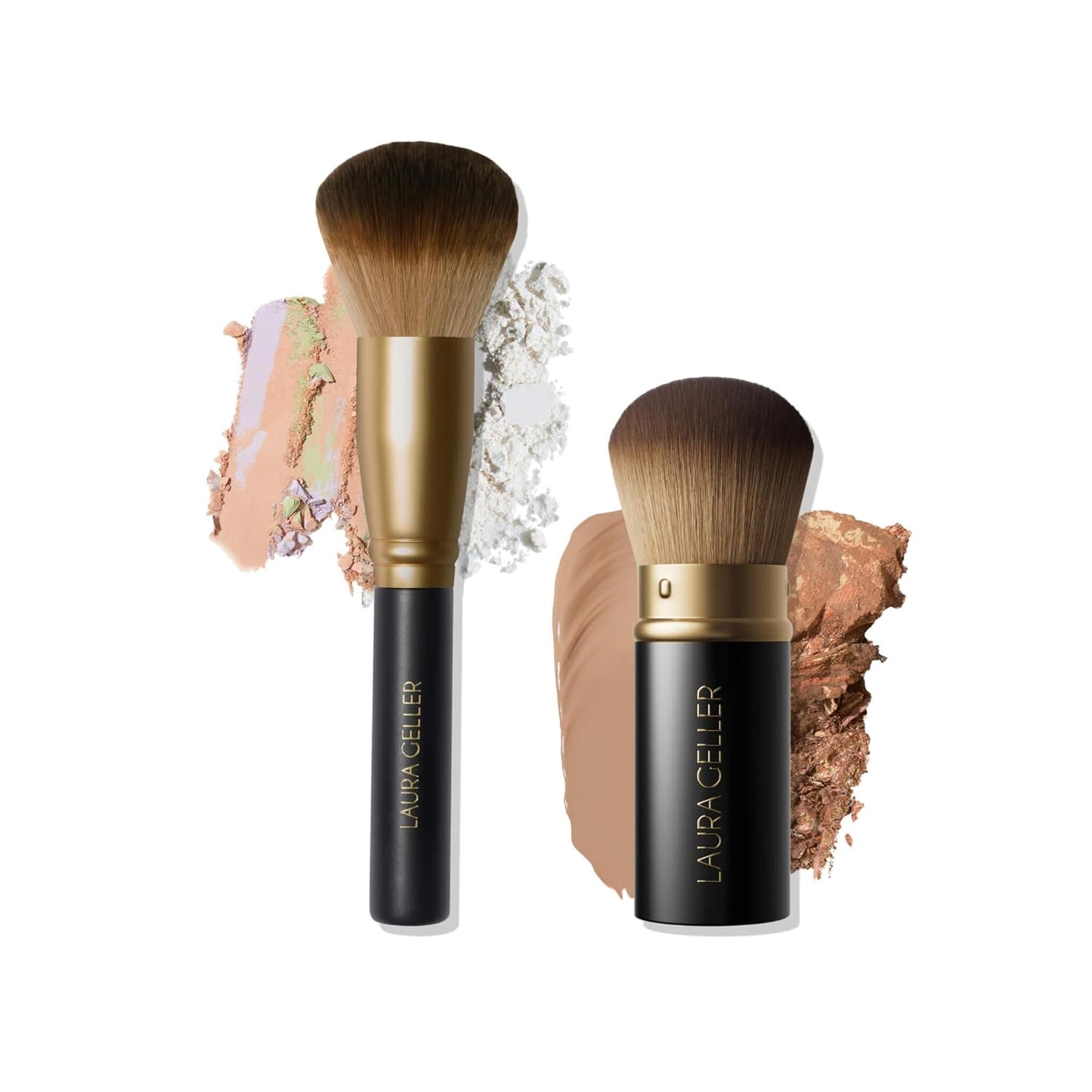 Professional Makeup Brushes - Cruelty-Free Dual-Ended Lip & Eyeshadow Brush Set | 22 Pieces