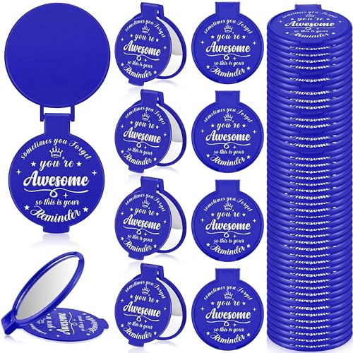 Gulfmew 36-Piece Inspirational Pocket Mirror Bulk, 2.76-Inch Folding Mirror
