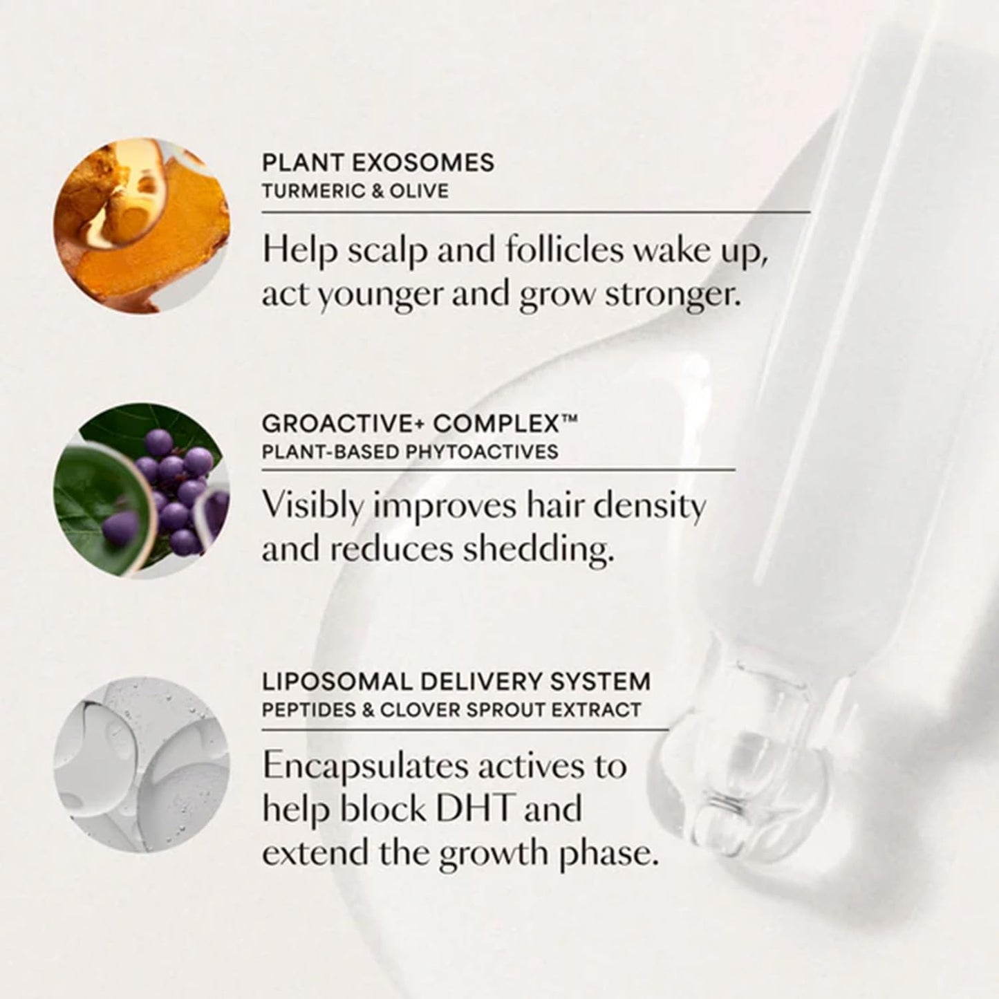 VEGAMOUR GRO+ Hair Serum - Boost Hair Density & Reduce Shedding | Fragrance-Free, Vegan, Cruelty-Free