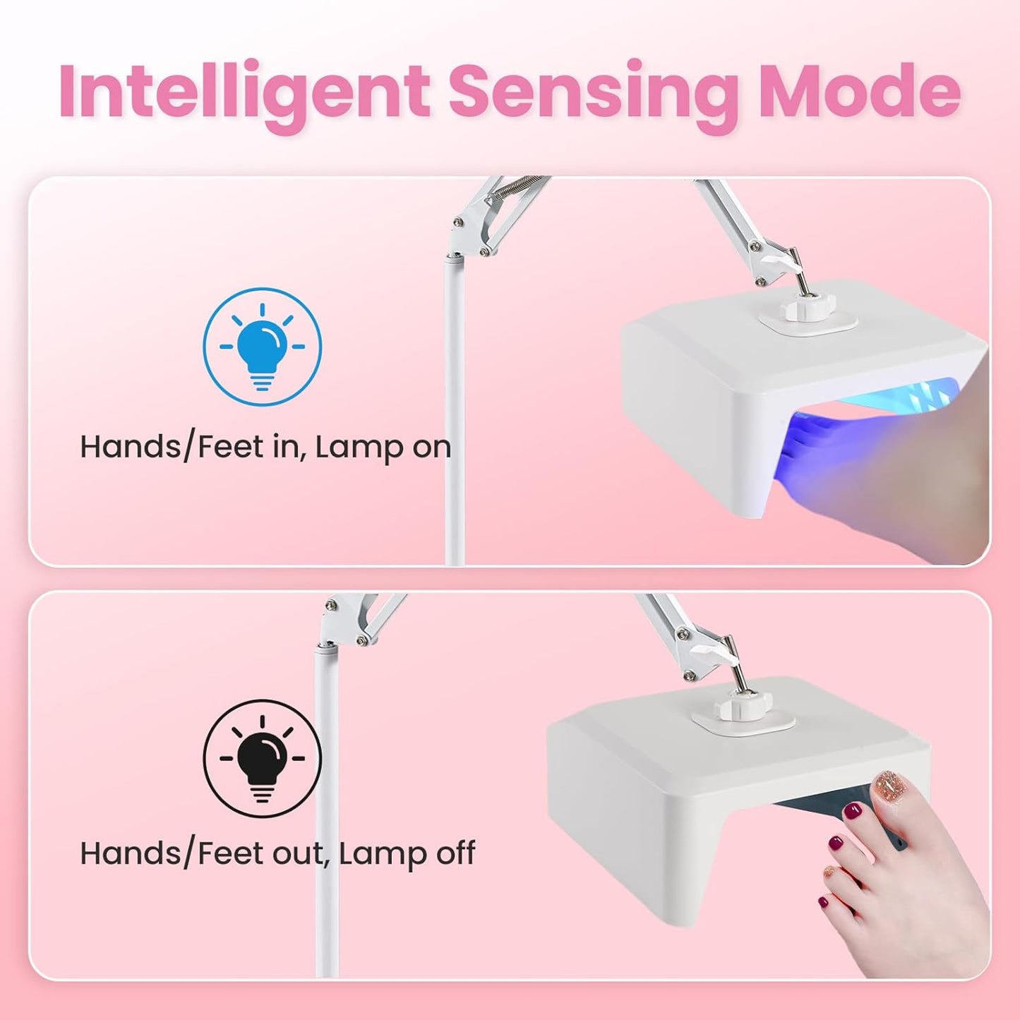 UV Foot Lamp - 78W Cordless Pedicure Light with Sensor | Wireless Gel Nail Polish Curing