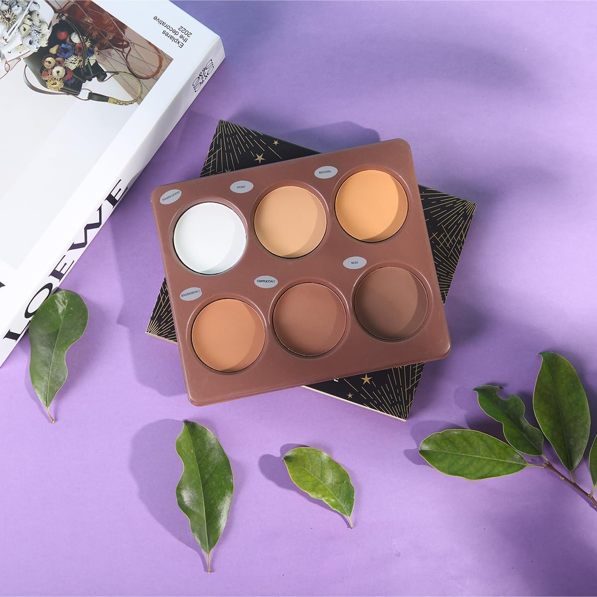 Katiluxiya 6 Colours Contour Palette, Makeup Contour Palette Powder Light to Dark, Makeup Palette Contour Kit, Highly Pigmented Matte Colours for Contour and Highlighting Makeup Contour Palette. (01)