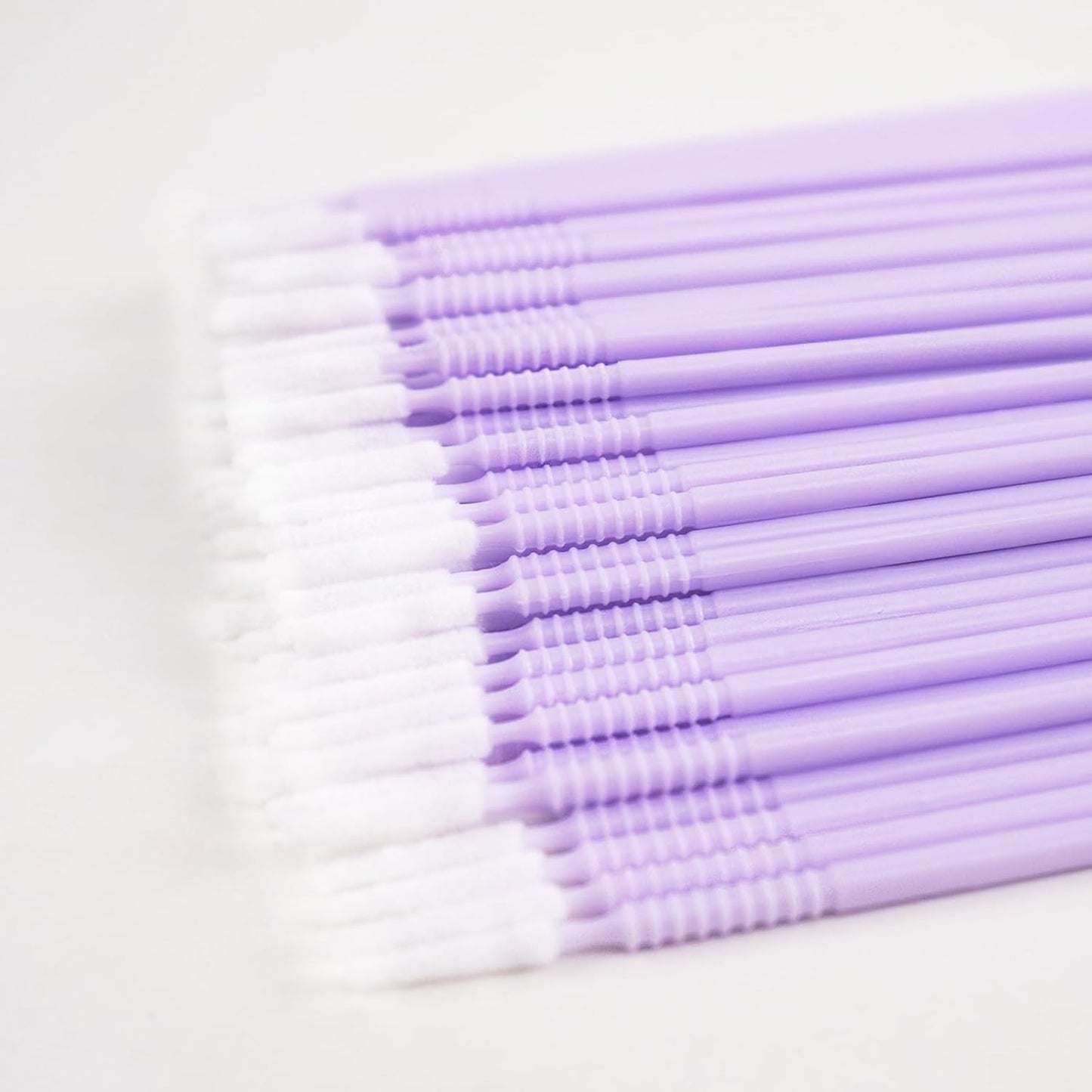 Microswabs for Eyelash Extensions - Precision Long-Tip Microbrush Applicators | 200 Pcs, Purple Pro Grip