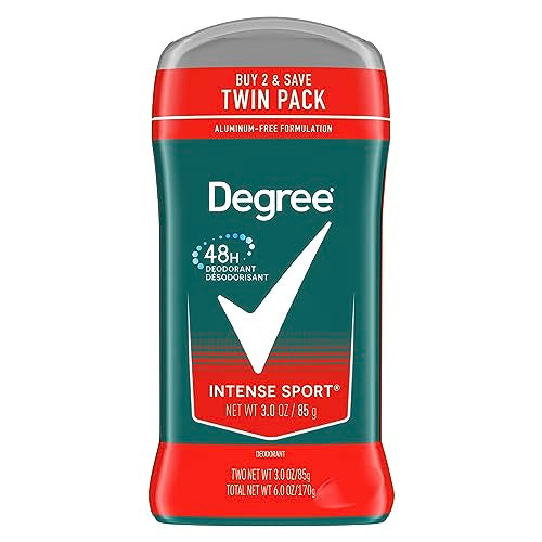 Degree Original Protection Deodorant Intense Sport 3 oz Pack of 2 – Long-Lasting Men's Odor Protection