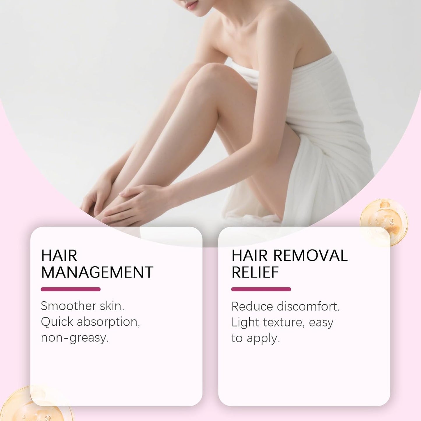 Natural Hair Removal Oil - Cyperus Rotundus Oil for Slower Hair Growth | 60ml for All Skin Types