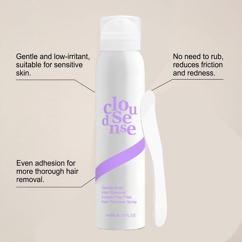 Cloud Sense Hair Removal Spray, Bikini Pain-Free Hair Removal Cream for Sensitive Skin, Gentle Body Hair Removal Kit, Available in Two Forms: Paste and Spray for Women and Men (Cream)