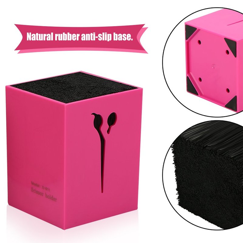 Chazcool Shear Holder, Salon Scissors Holder Rack, Hairdressing Combs Clips Organizer Rack for Hair Stylist(Roseo)