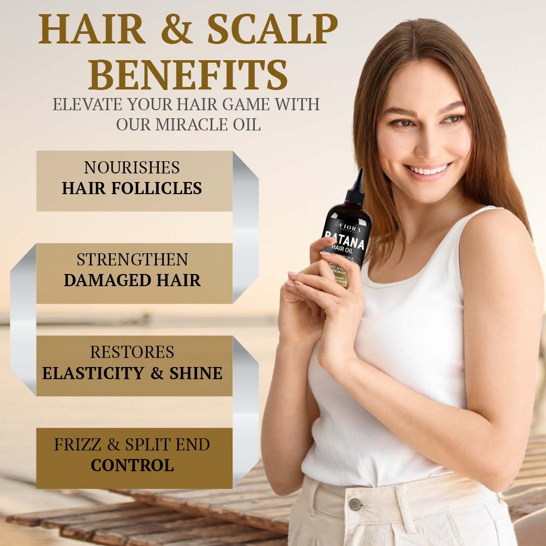 Batana Rosemary Oil For Hair Growth - Dr Sebi Organic Hair Growth Oil For Thickening, Deep Conditioning & Scalp Stimulation, Honduras Pure Dr Truth Blend for Men & Women, 4 oz
