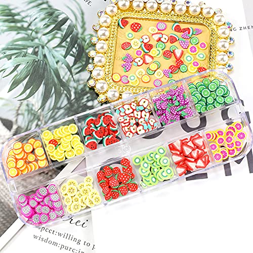 3D Fruit Nail Art Slices - Colorful DIY Crafts & Slime Supplies