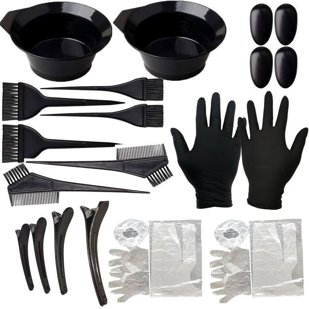 Silicone Highlight Caps - 24 Reusable Hair Coloring Caps with Hooks | Professional Hair Dyeing Tools for Men & Women