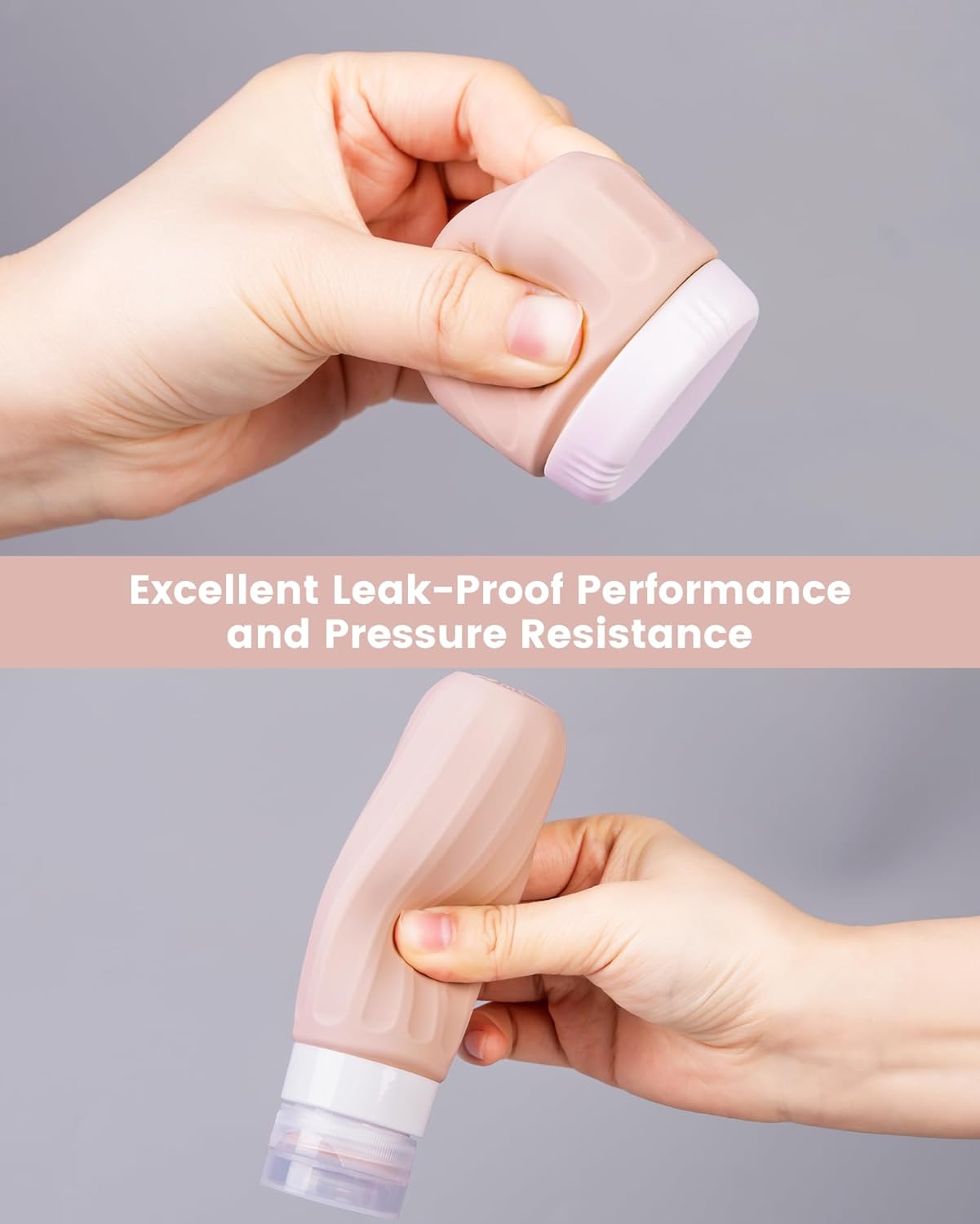 Travel Bottles for Toiletries - TSA Approved 8 Pack | Leak-Proof Silicone Containers with Clear Bag, 3oz