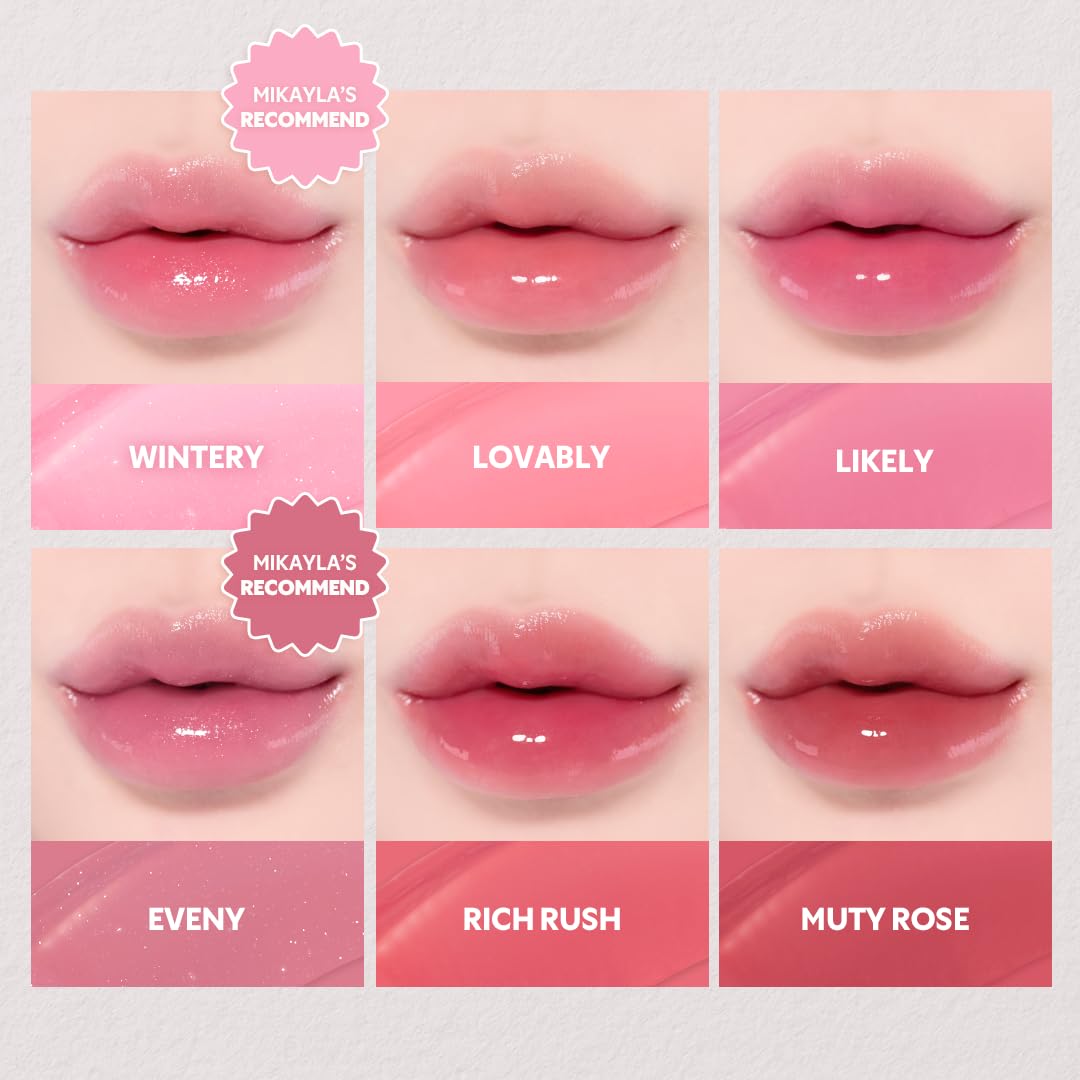 Mini Size Waterism Tinted Lip Gloss - #01 Mauve Rose | 12H Long-Lasting, Non-Sticky Korean Lip and Cheek Tint