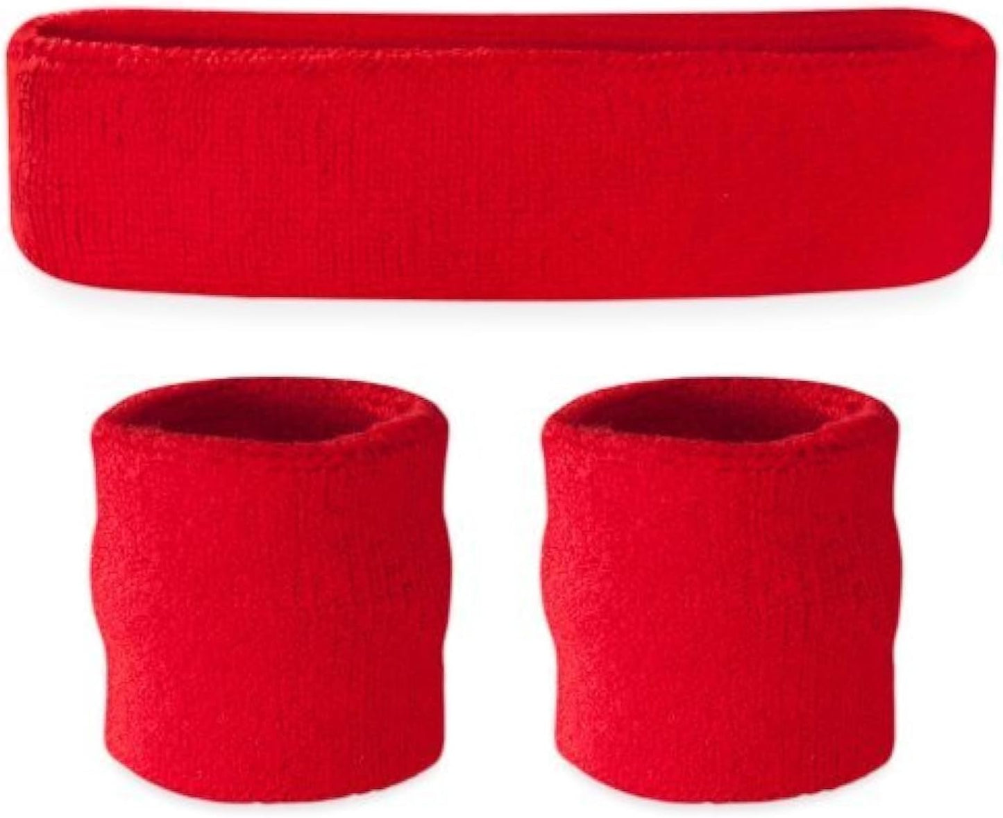 Suddora Sweatbands Set - Moisture-Wicking Athletic Bands | 2 Wristbands & 1 Headband for Gym, Yoga, Tennis, Basketball