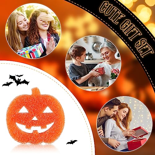 12 Pcs Halloween Sponges - Cute Ghost, Bat & Pumpkin Designs
