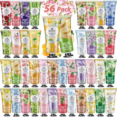 VESPRO 56-Pack Mini Hand Cream Gift Set, Moisturizing Travel Lotion for Women