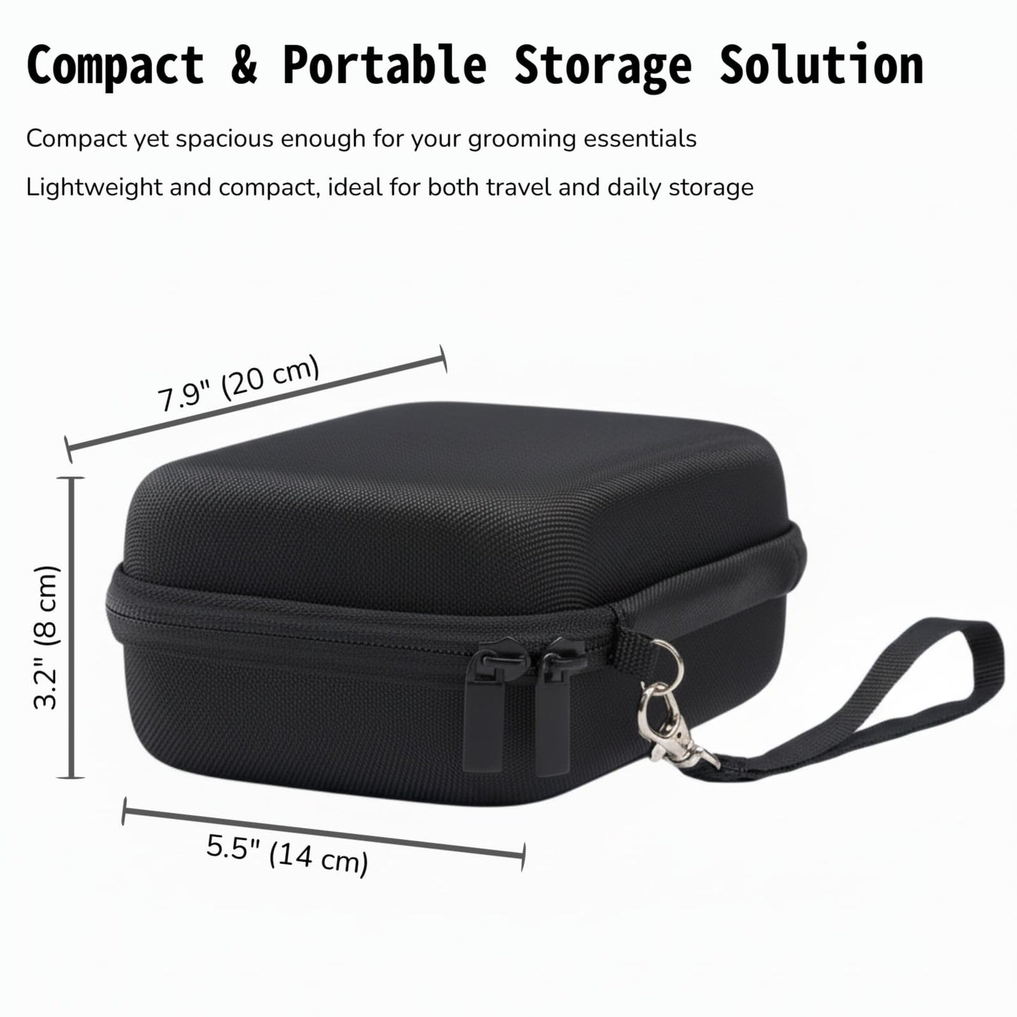 ZyCooom Beard Trimmers Case, Hair Clipper Shaving Hard Travel Case Compatible with Norelco Multigroom Series 9000/7000/5000/3000, OLOV, Ufree, Oneblade, Electric Body Shaver and Accessories -Black