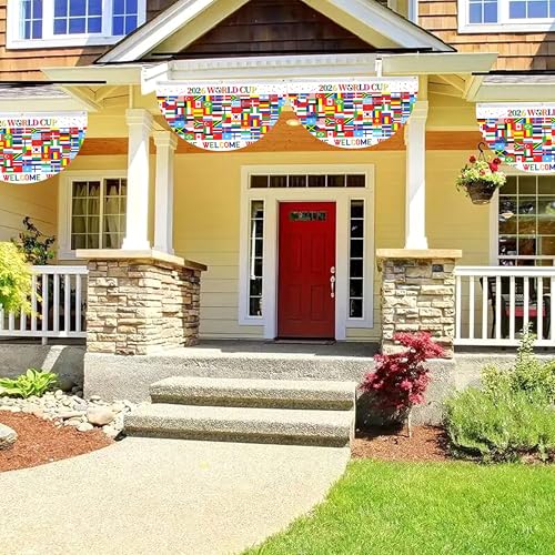 3-Piece World Flags Banner Set - 1.5x3 ft Party Decorations