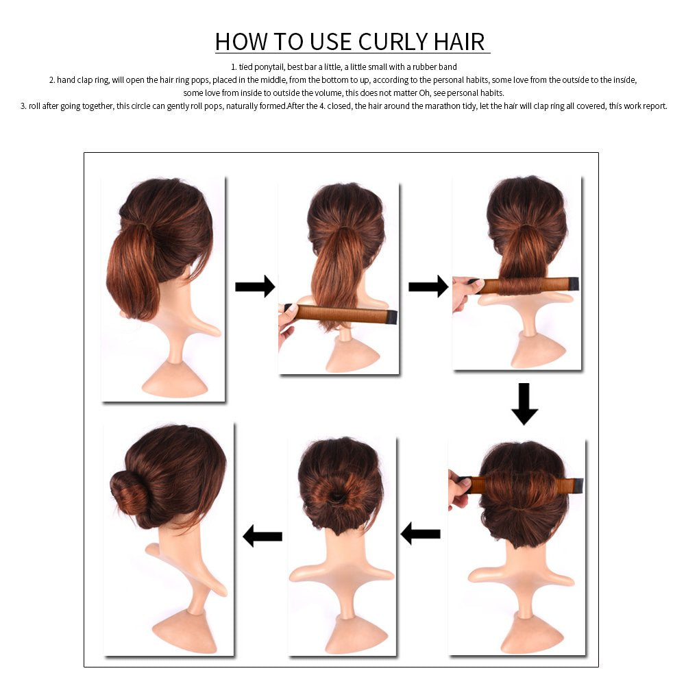 Twist Bun Maker Tool for Women, Light Brown Hair Bun Styling Tool, Easy Donut Bun Shaper for Effortless Updo Hairstyles