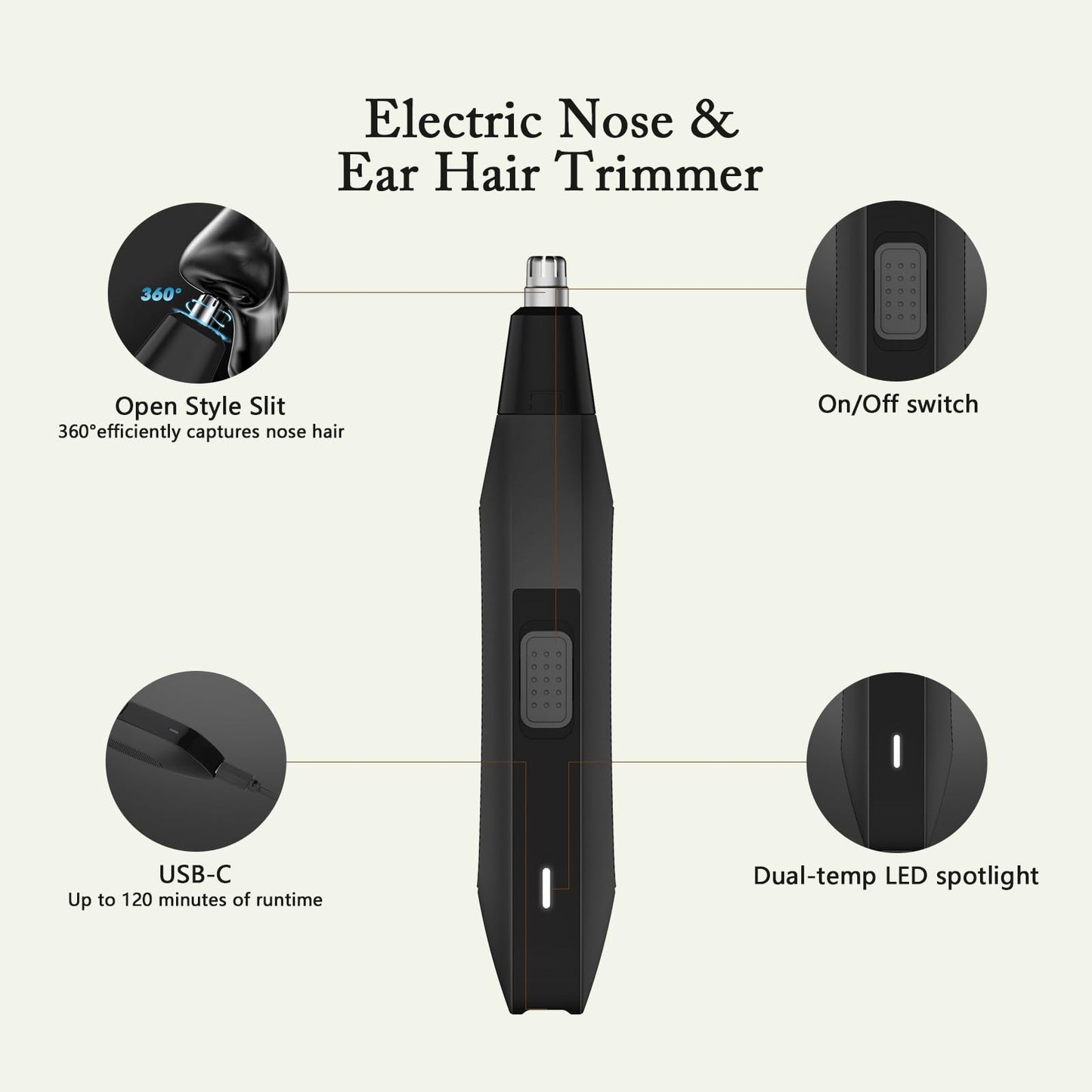 Soonsell Men's Professional Hair Clippers & Trimmer Set with T-Blade, Nose Trimmer,LCD Display Display(Bronze