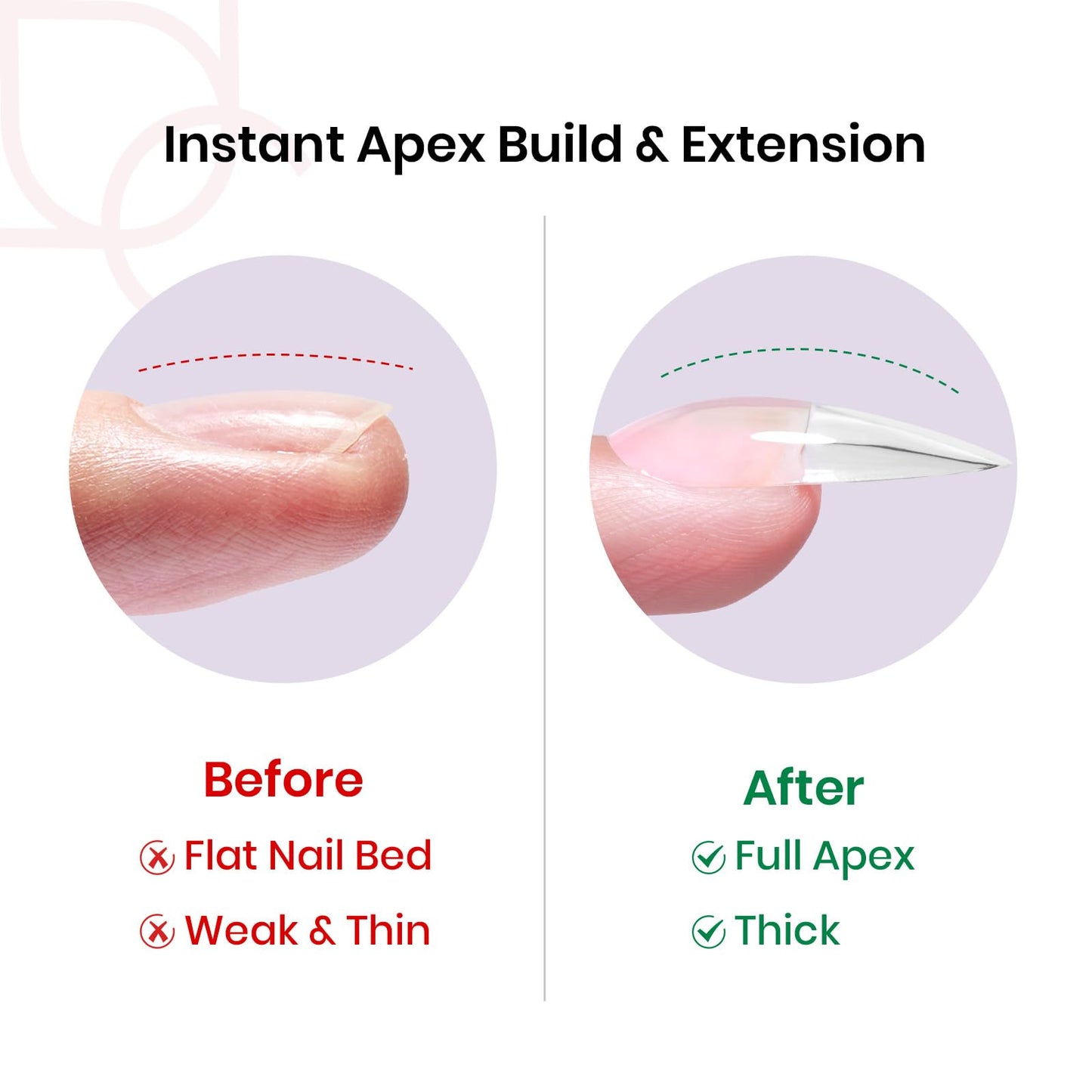 Beetles Tipex Instant Apex Nail Tips, Medium Stiletto, 16 Sizes 00–14, 192pcs, No Builder Gel Required, Thicker Strong Acrylic Tips for DIY Salon-look Extensions