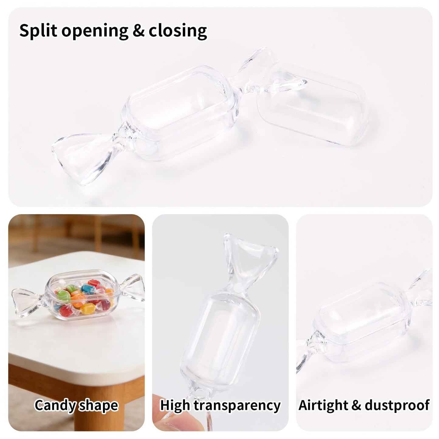 10 PcsCandy Shaped Jewelry Box Cute Mini Candy Holder for Gifts, Jewelry Boxes Earring JewelryOrganizer, Candy Organizer Box For Travel JewelryNew Year Valentine's Day Present Decoration