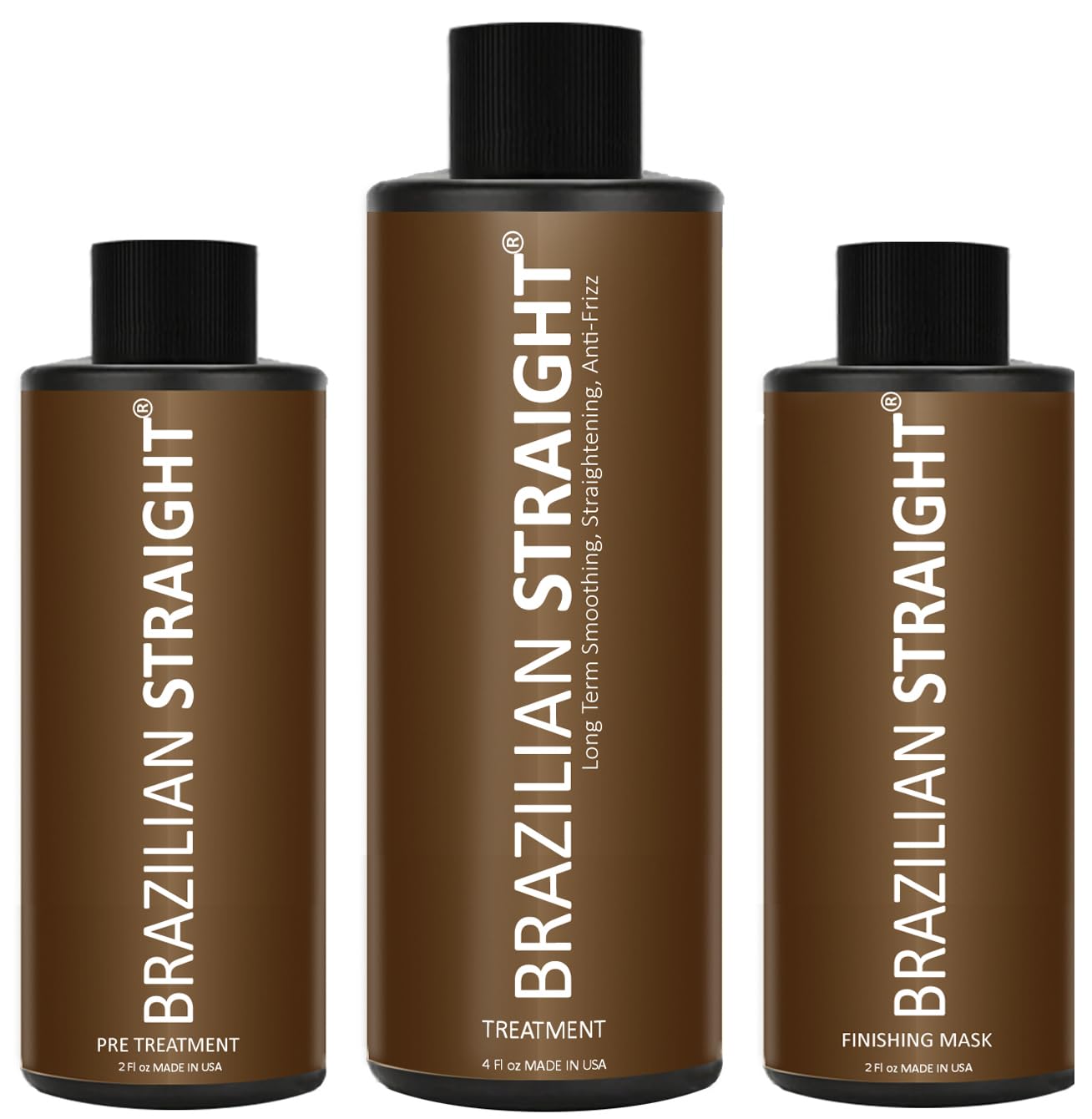 Brazilian Straight Keratin Hair Treatment - Formaldehyde-Free, Smooth & Shiny Results | 2PC Set