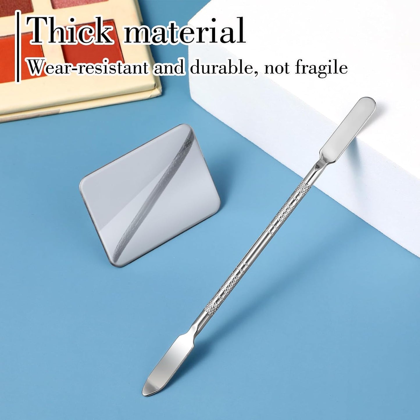 Makeup Mixing Palette - Stainless Steel Foundation Spatula & Nail Art Tool | Versatile Design for Professionals