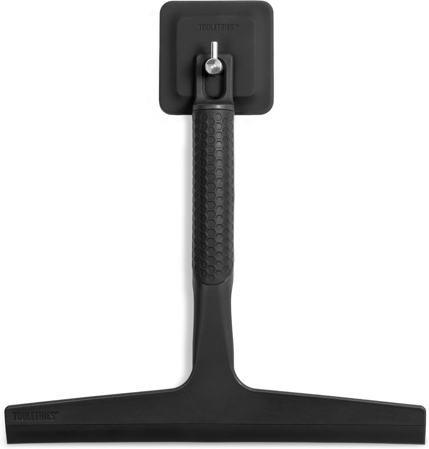 TOOLETRIES Shower Squeegee with Hook - All-Purpose Glass Cleaner Tool for Bathroom & Mirrors - 10 Inch, Silicone Grip