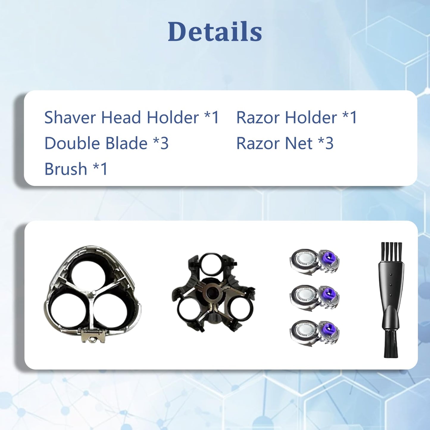 HQ8 Replacement Shaver Head for Phi-lips Shavers - Compatible with AT830, AT880, PT920 Models (Includes AT875, HQ8200 & More)