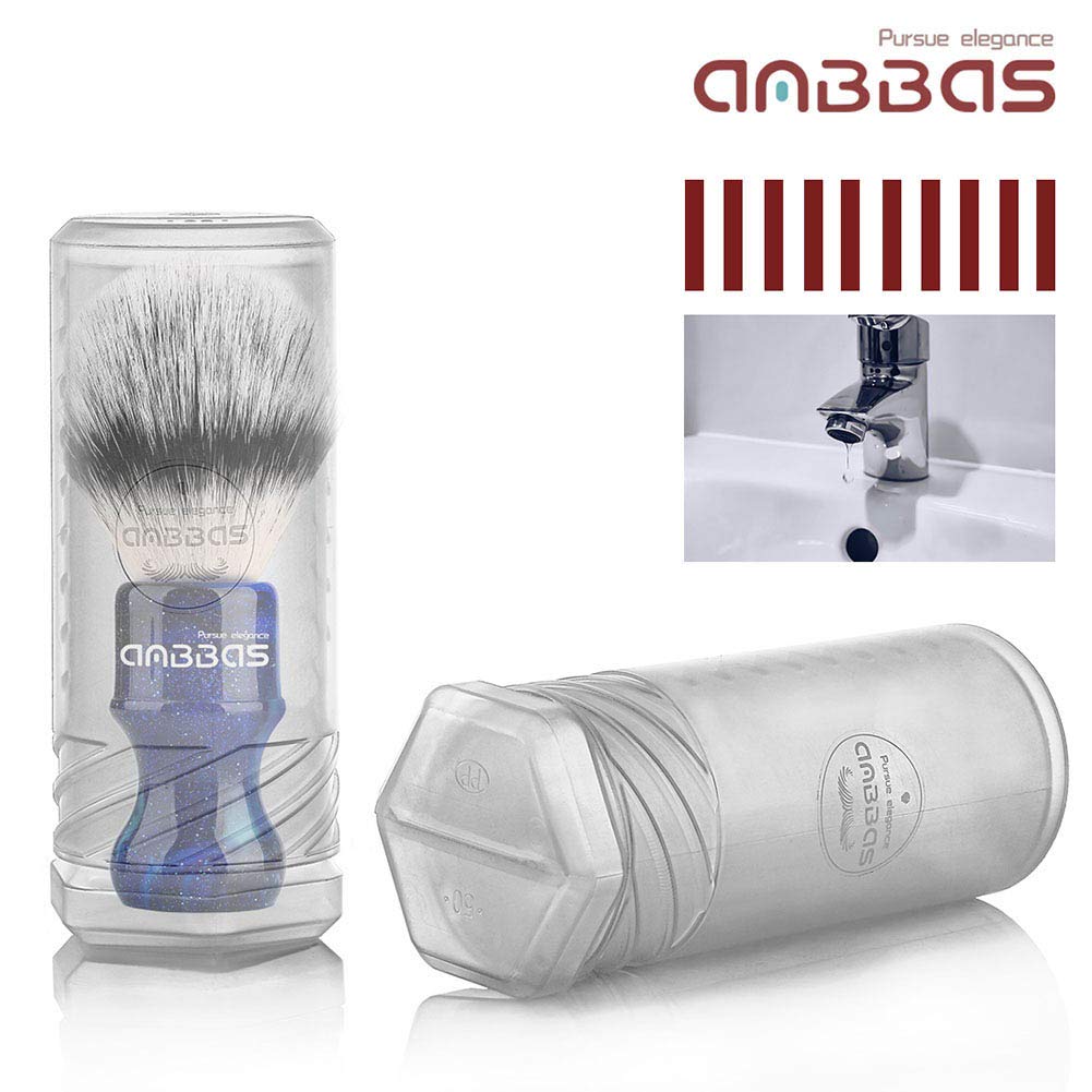 Anbbas Synthetic Badger Shaving Brush with Resin Handle,Nylon Bristles Hair Lathering Foam Brush for Men Travel Professional Wet Shaving(Blue,24 mm Knot)