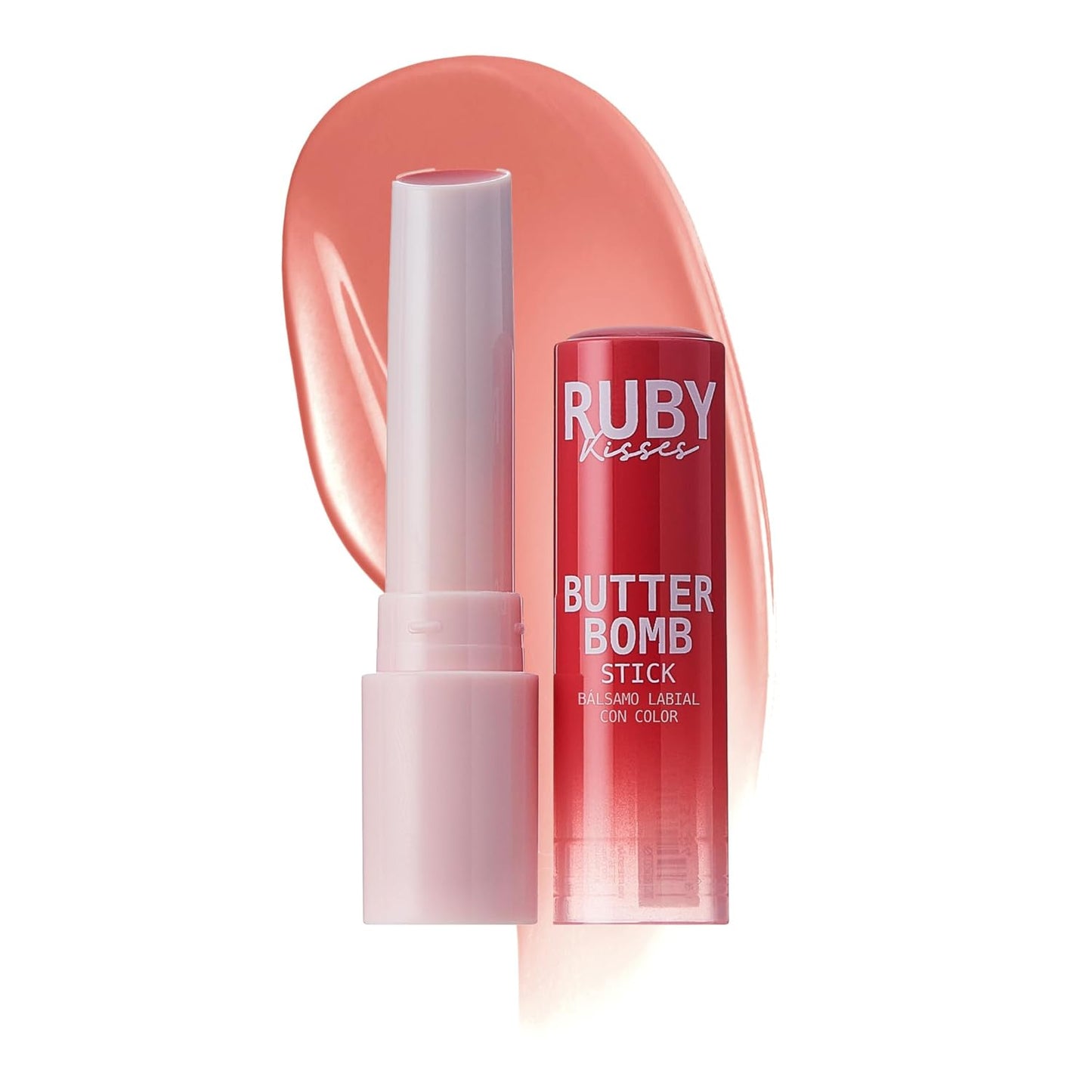 Ruby Kisses Butter Bomb Lip Balm - Ultra Hydrating Tinted Lip Gloss | Lightweight Buildable Color, Birthday Cake Flavor