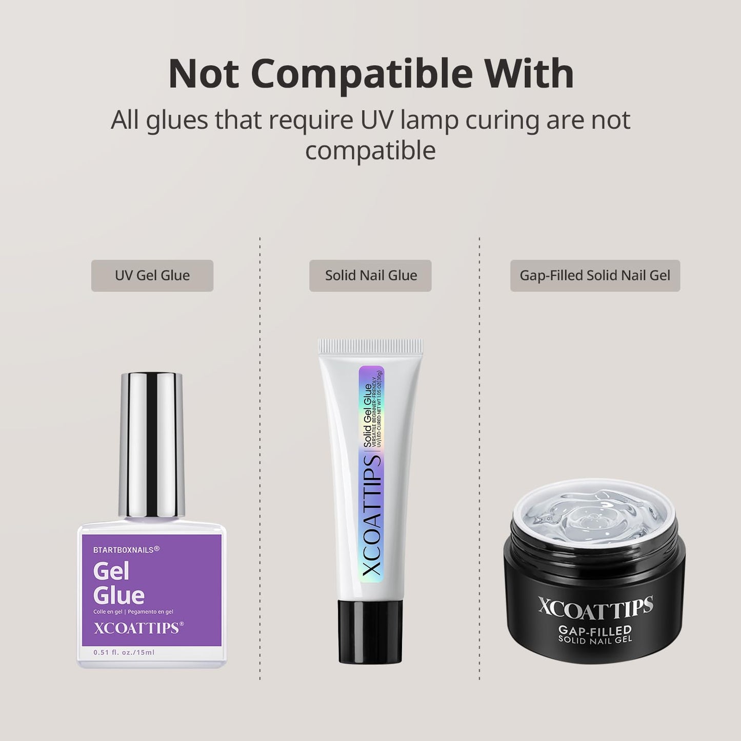 BTArtboxnails Brush On Nail Glue and Press On Nails Glue Remover Set - Acetone-Free, Odorless, Gentle & Non-Irritating Quick Apply & Remover for Fake Nails