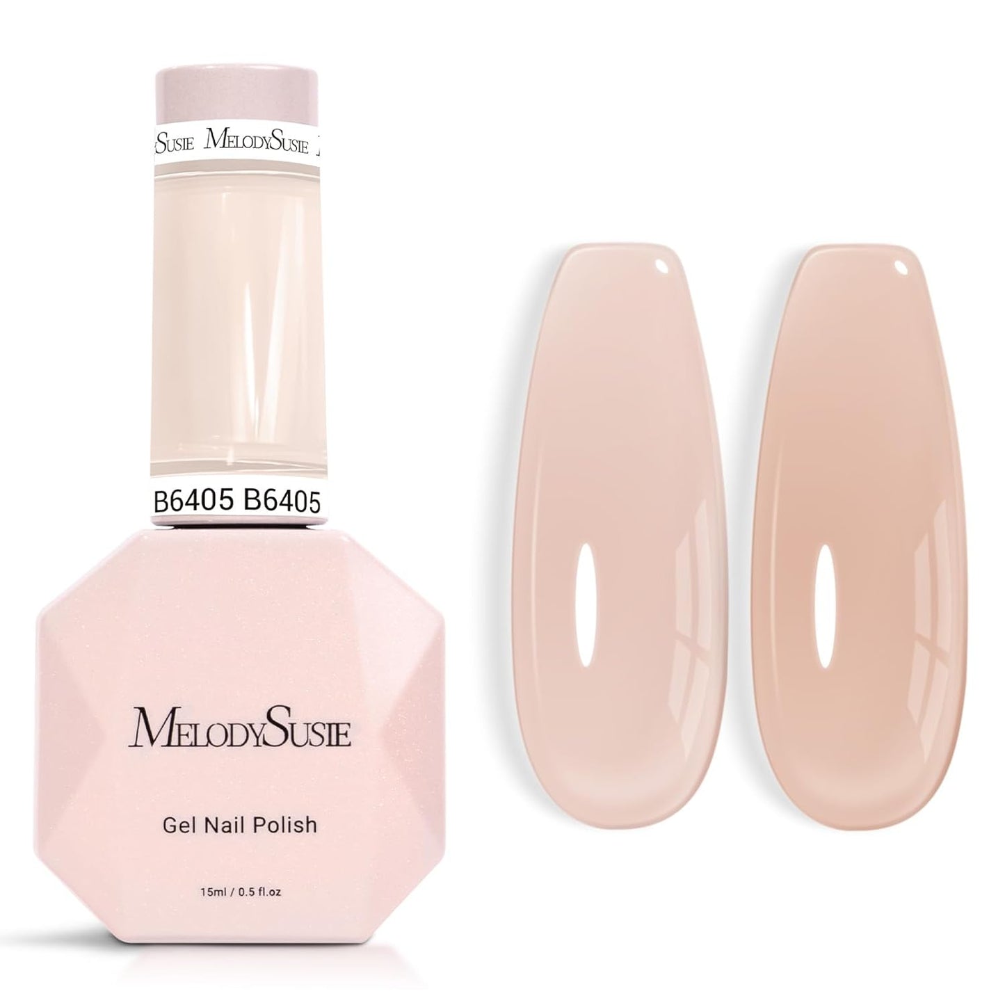 MelodySusie Nude Gel Nail Polish - Milky Pastel Color, 0.5 Fl. Oz | Soak Off UV LED for DIY Manicure