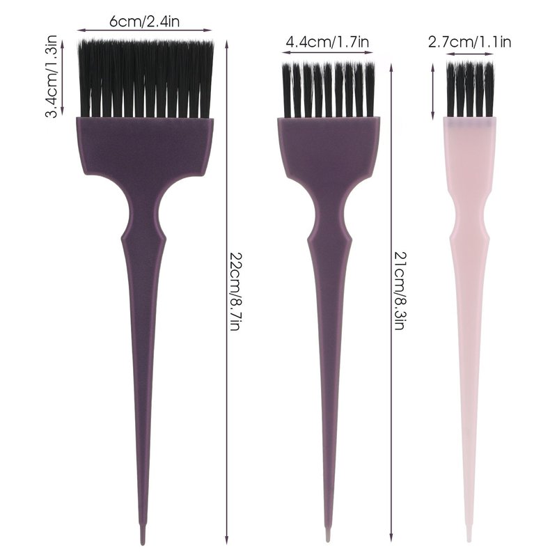 Segbeauty 6pcs Professional Hairdressing Brush Set - Tinting Brushes, Color Applicator Brushes for Hair Dyeing, Balayage, and Styling