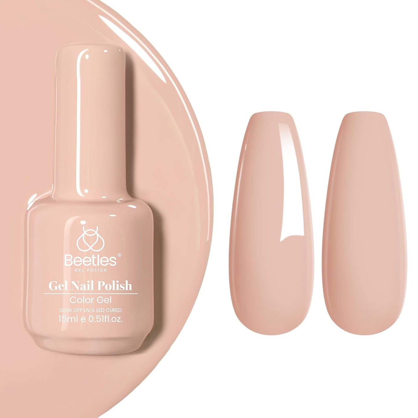 Beetles Purple Gel Polish - Lilac Light Purple Nail Color | 15ml Soak Off UV LED Gel for Summer Manicure