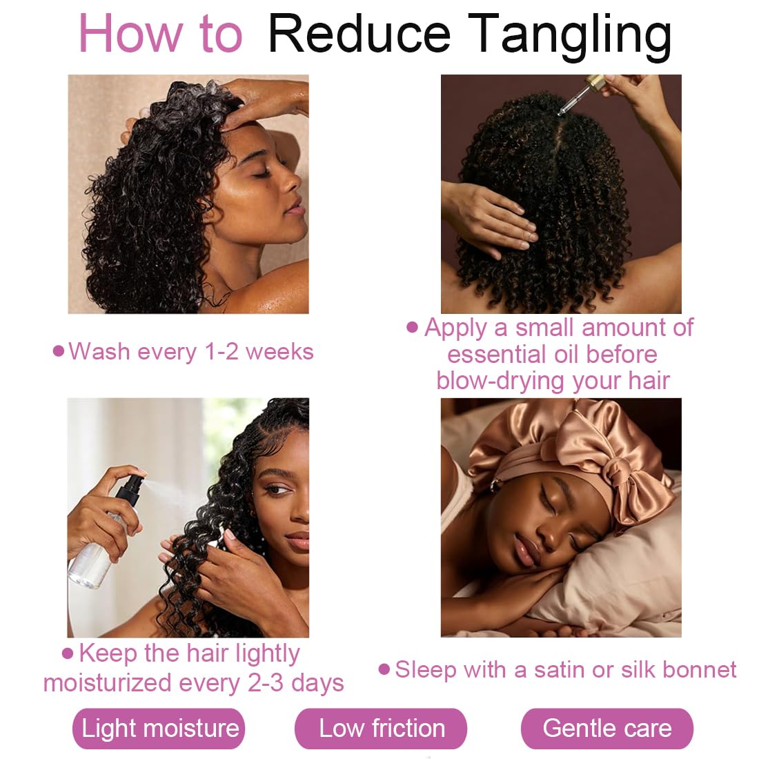 Burmese Curly Crochet Hair - 20 Inch 60g Knotless Pre-Separated Bundles | Invisible Miracle Knots, Reusable Virgin Hair Extensions
