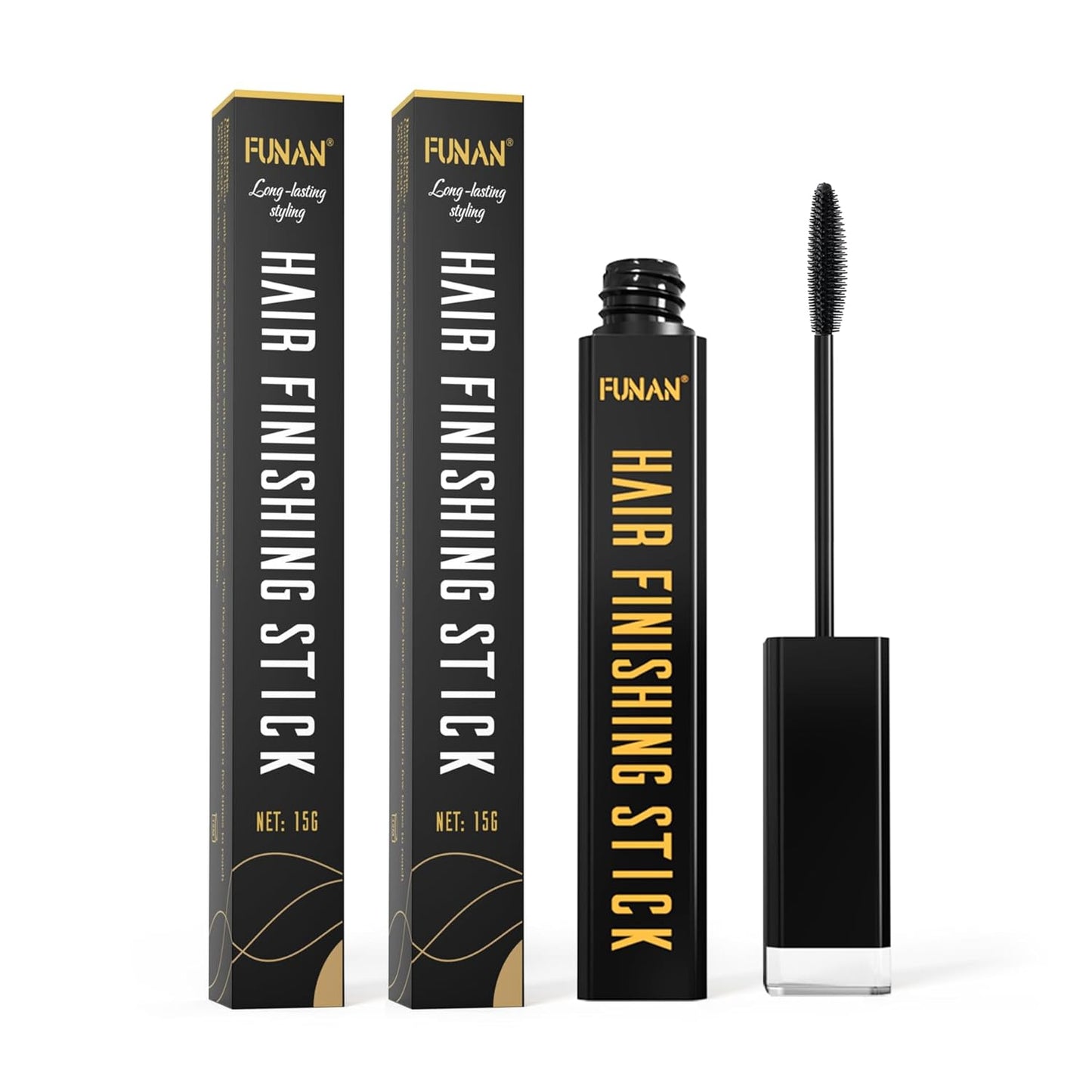 Hair Finishing Stick - Flyaway Tamer & Edge Control Wand for Women | Non-Greasy, Travel Size 2 Pack