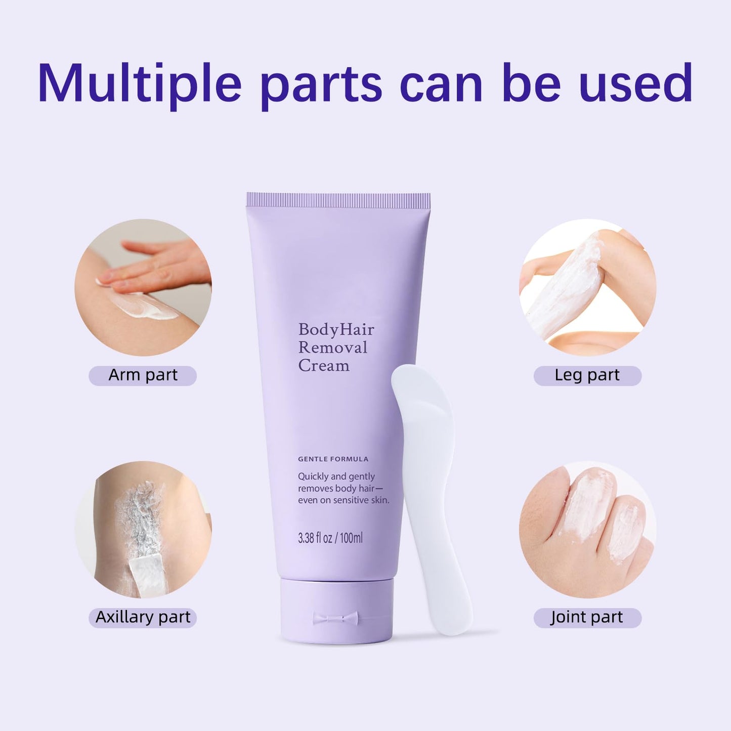 Gentle Hair Removal Cream,Body Hair Removal Cream, Gentle Safe for Sensitive Skin,Hair Removal and Skincare 2-in-1,Durable and Smooth for Men and Women