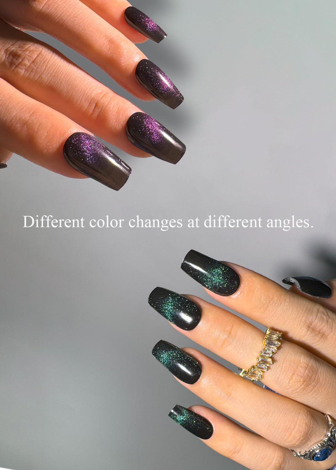 AutyaMee Semi Cured Gel Nail Strips, 20 Pcs Gel Nail Stickers, Wraps, UV Light Required, Salon Quality, Long Lasting