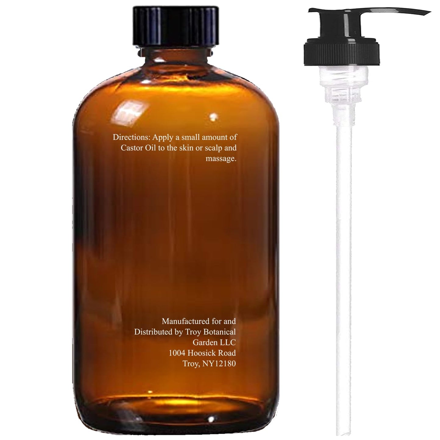 Castor Oil 16 Fl Oz - 100% Pure & Natural, Cold Pressed | Glass Bottle with Pump for Hair & Body