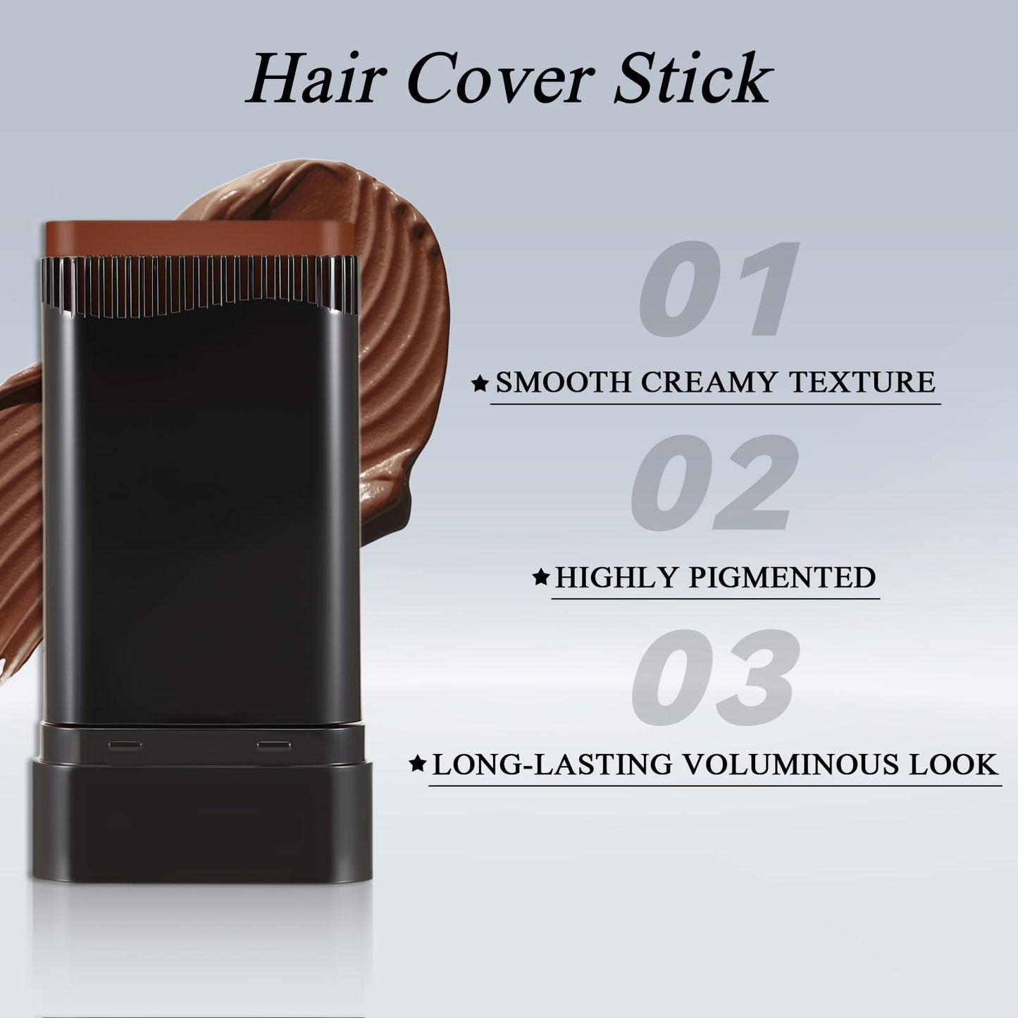 KGAJSGH Hair Touch-Up Stick, Instant Gray Hair Cover Stick, Built-In Comb for Seamless Blending, Cream Concealer, Quick Temporary Cover