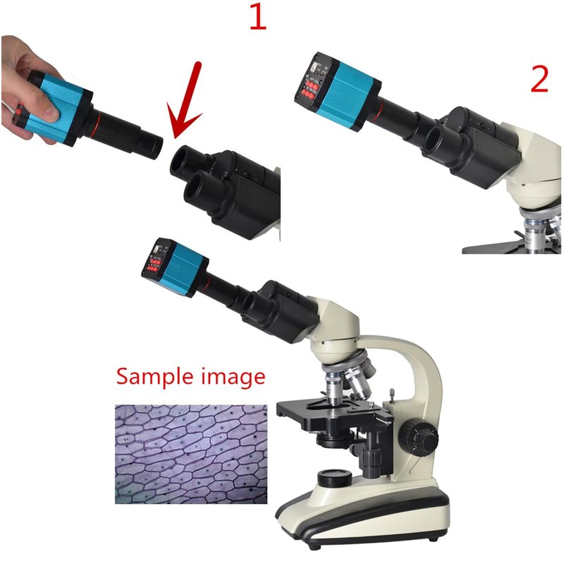 16MP 1080P 60FPS USB C-mount Digital Industry Video Microscope Camera with HDMI Cable