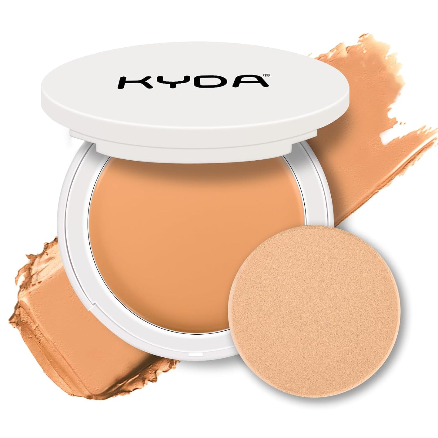 KYDA Tinted Foundation Balm - Soft-Focus Matte Finish Cream-to-Powder Makeup | Buildable Coverage, Weightless, BBD01