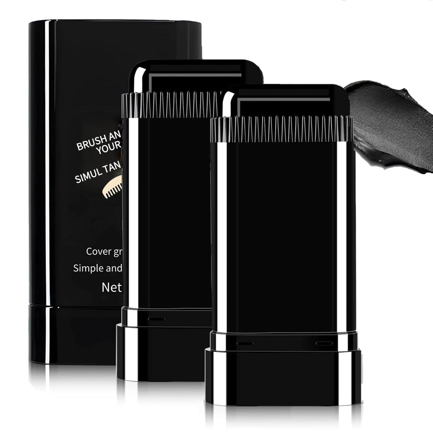 Instant Hair Dye Stick - Waterproof Black Comb for Quick Root Touch-Up | 2-in-1 Hair Cover Solution