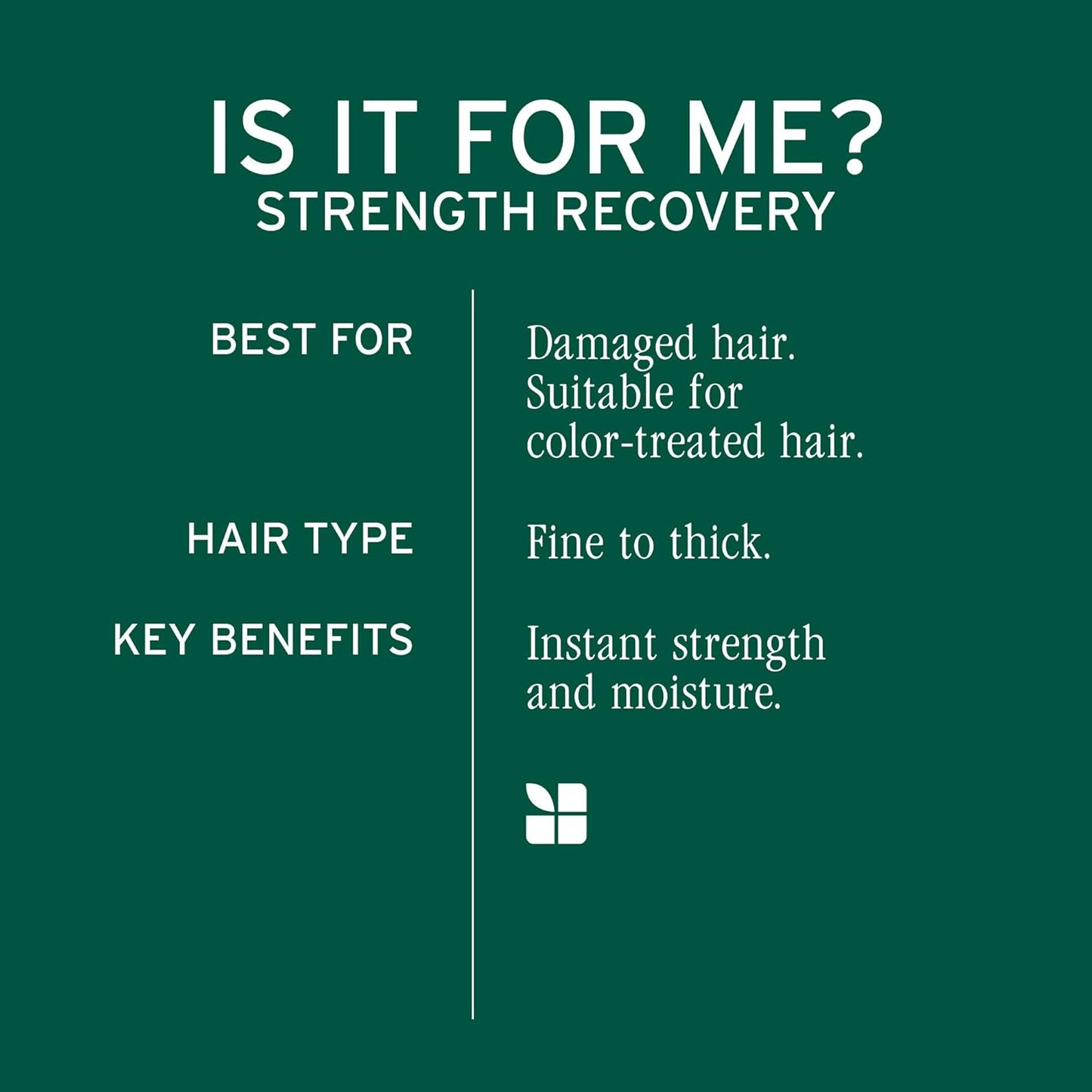 Biolage Strength Recovery Shampoo - Strengthens & Detangles Damaged Hair | Olive Squalane & Vegan Proteins